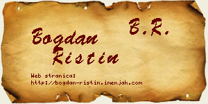 Bogdan Ristin vizit kartica